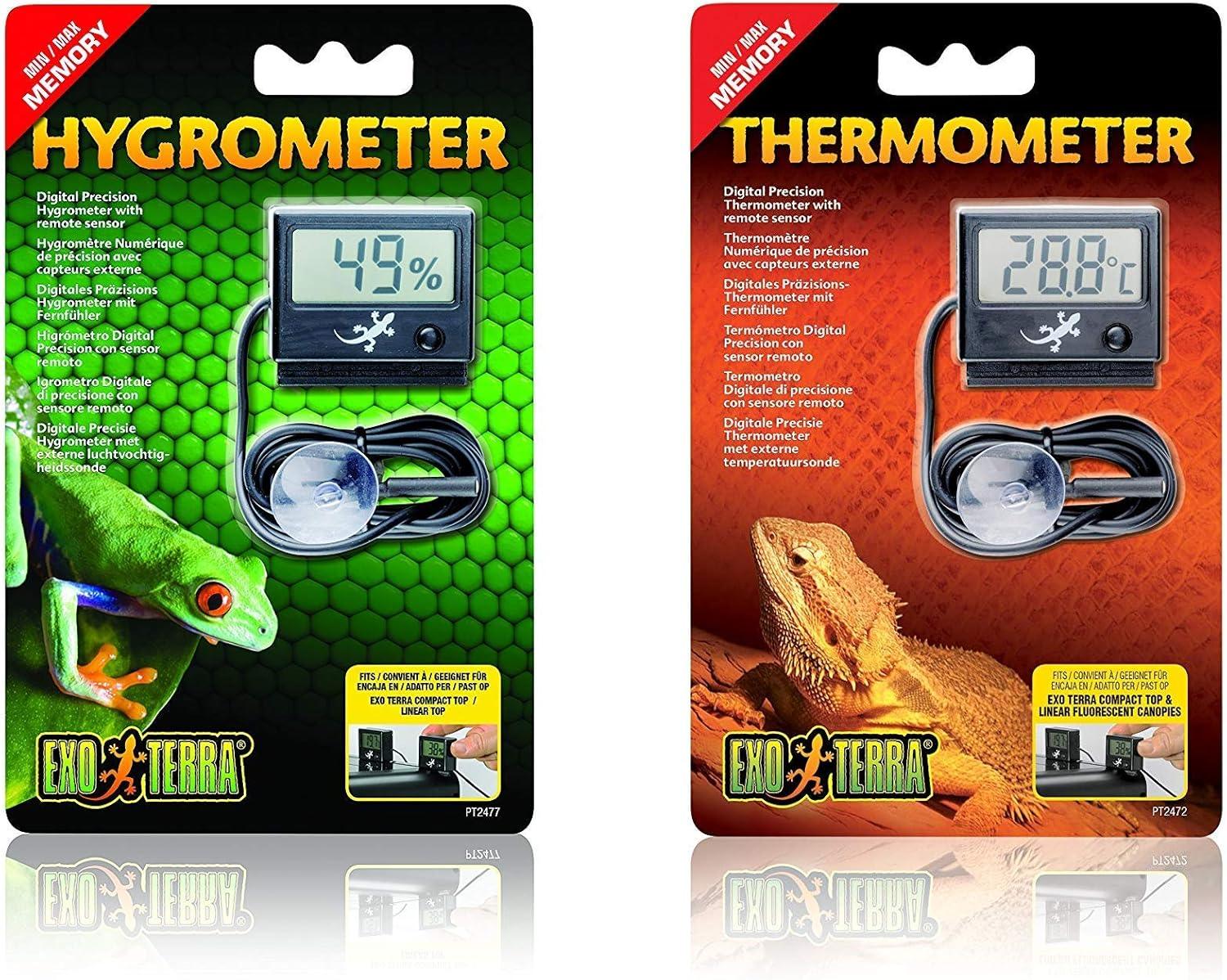 Exo Terra Digital Thermometer & Hygrometer Combo