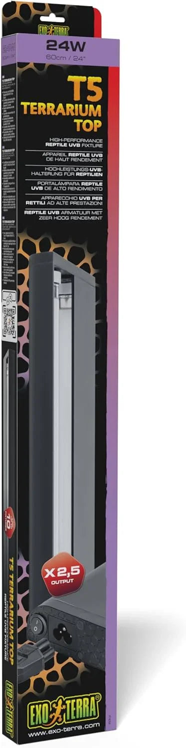 Exo Terra T5 Reptile UVB300 24w Globe with Top