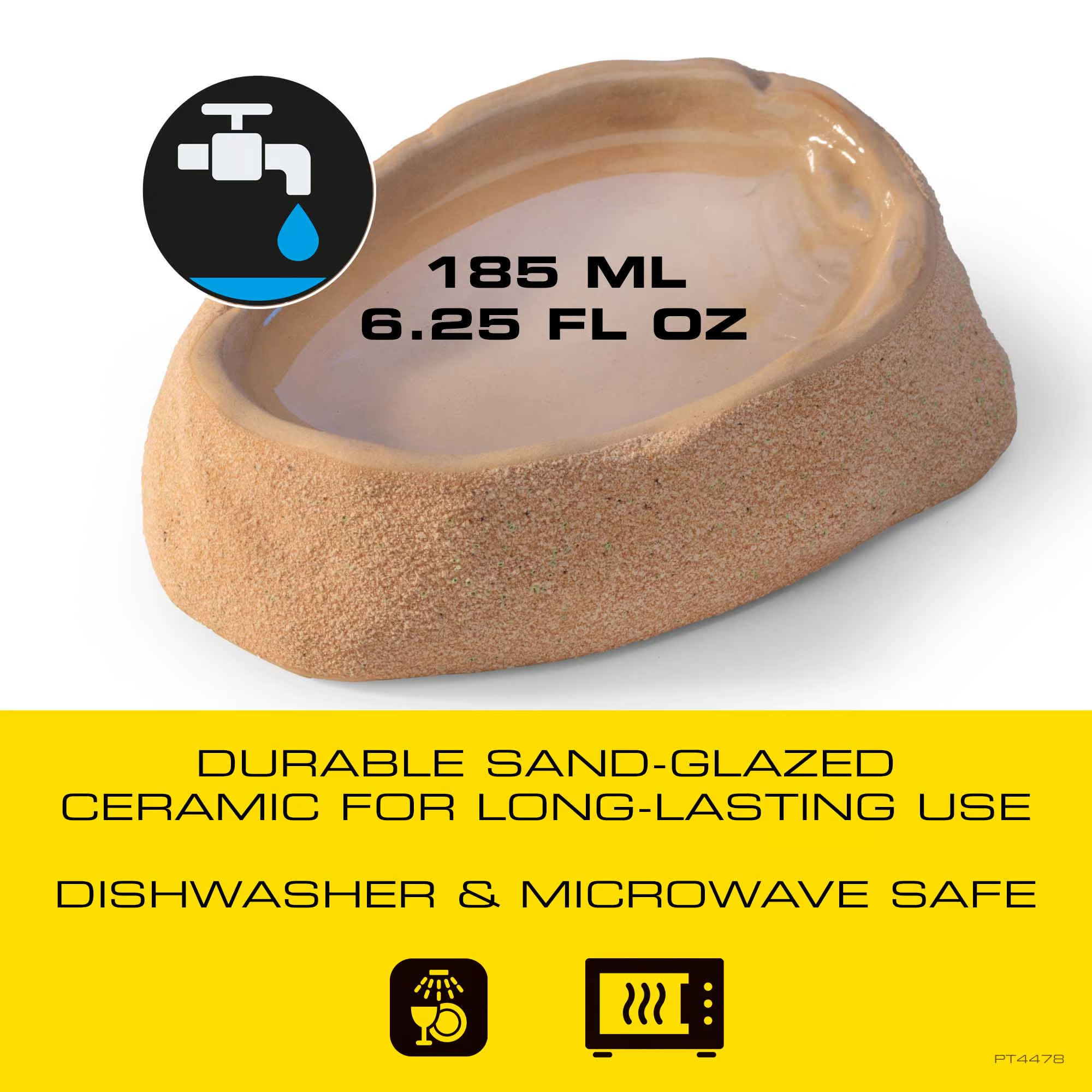 Exo Terra Large sand glazed ceramic reptile bowl 185ml