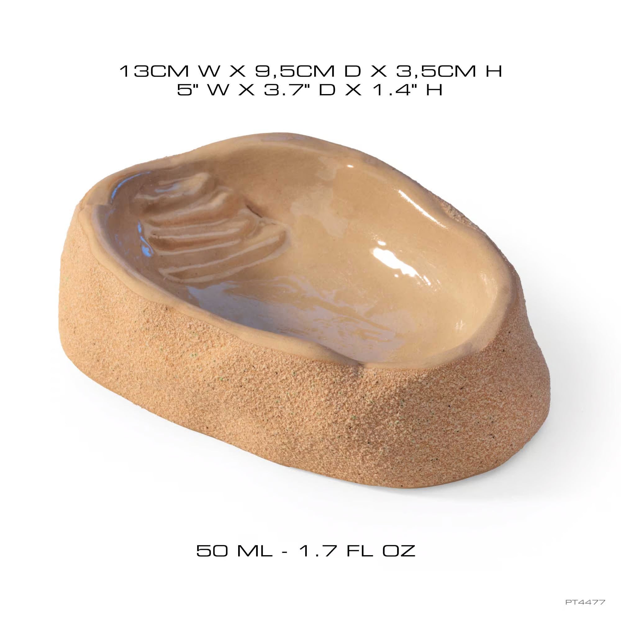 Exo Terra Medium Ceramic Terrarium Dish – Reptile Food & Water Bowl