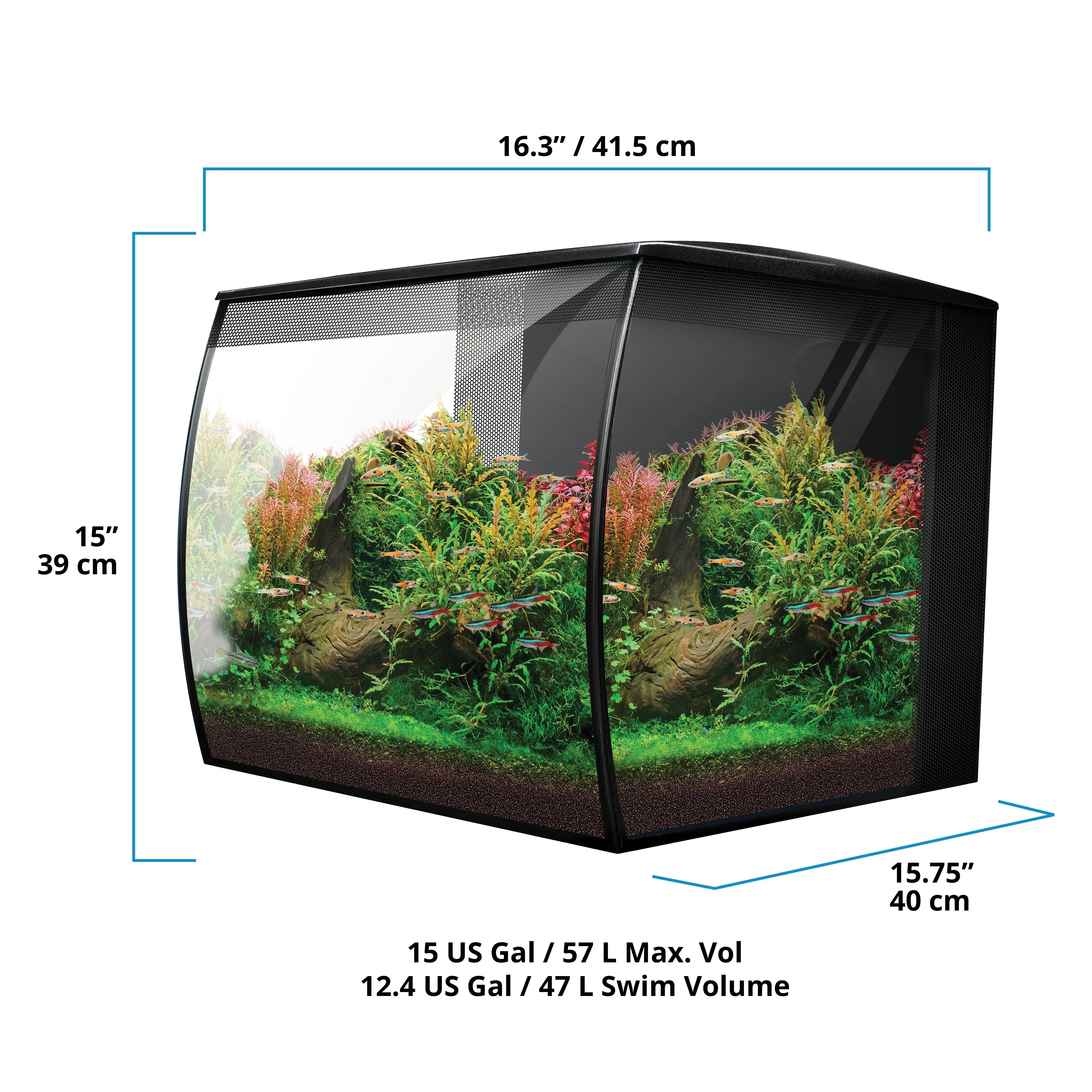 Fluval Flex Aquarium 57 Litre Black 2.0