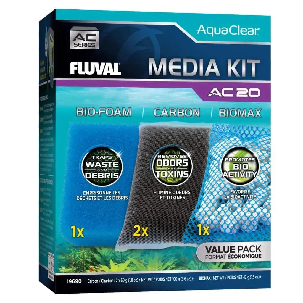 Fluval AquaClear AC20 Filter Foam and Media