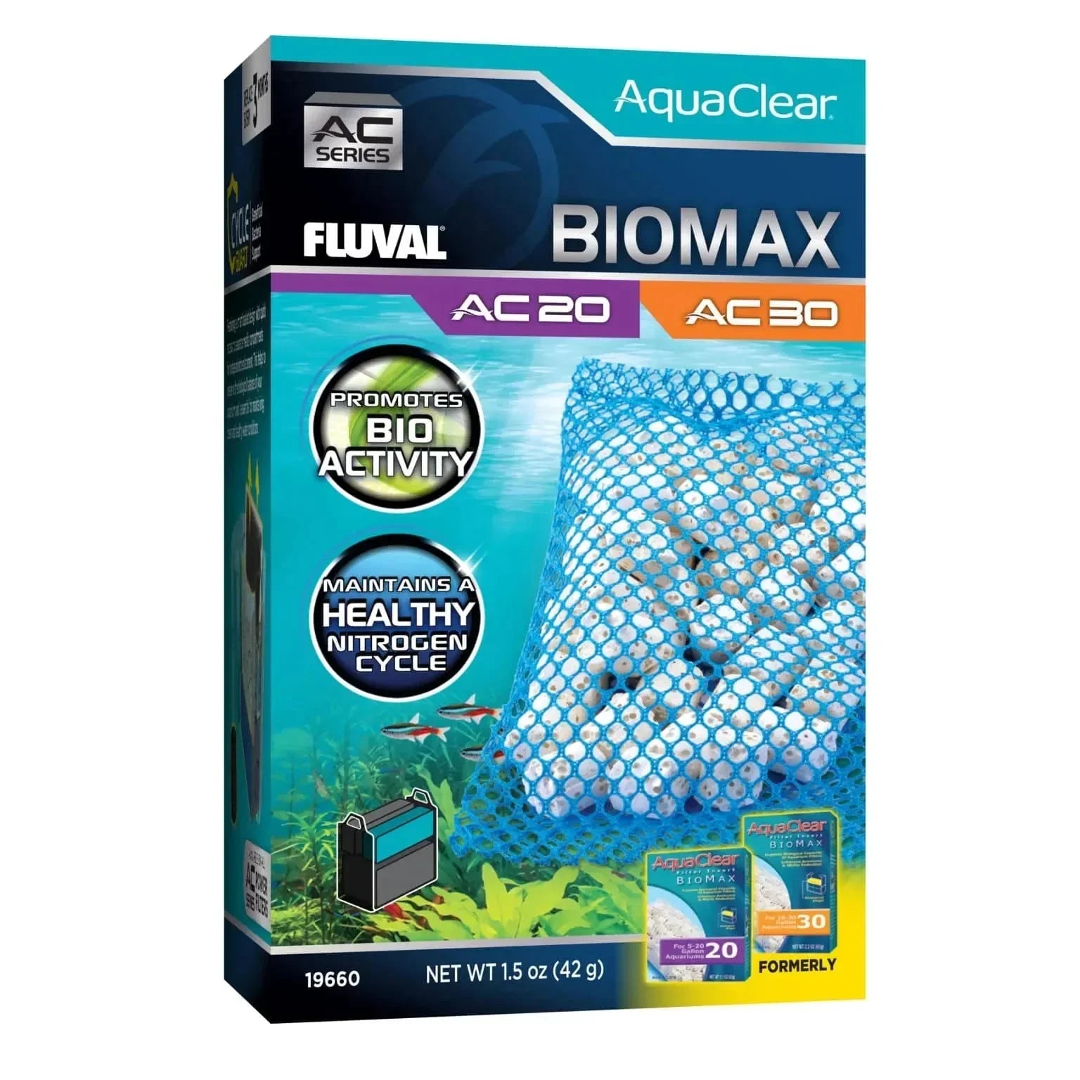 Fluval AquaClear AC30 Filter Foam and Media