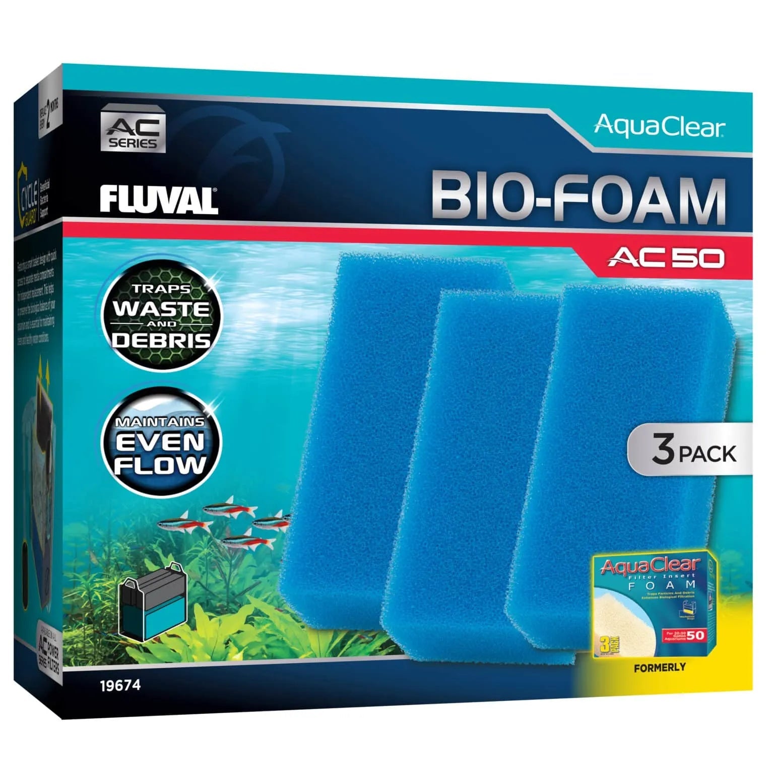 Fluval AquaClear AC50 Filer Foam and Media