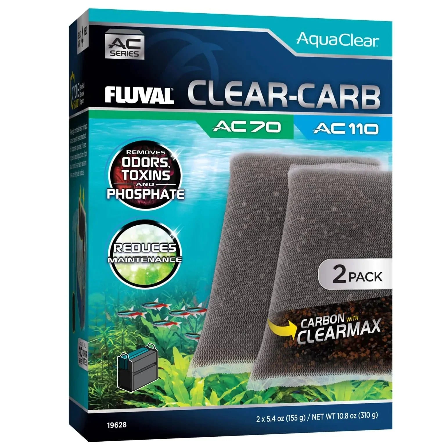 Fluval AquaClear AC70 Clear Carb 2pk