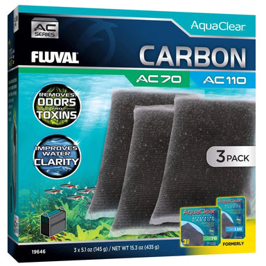 Fluval AquaClear AC70 Filter Carbon 3pk