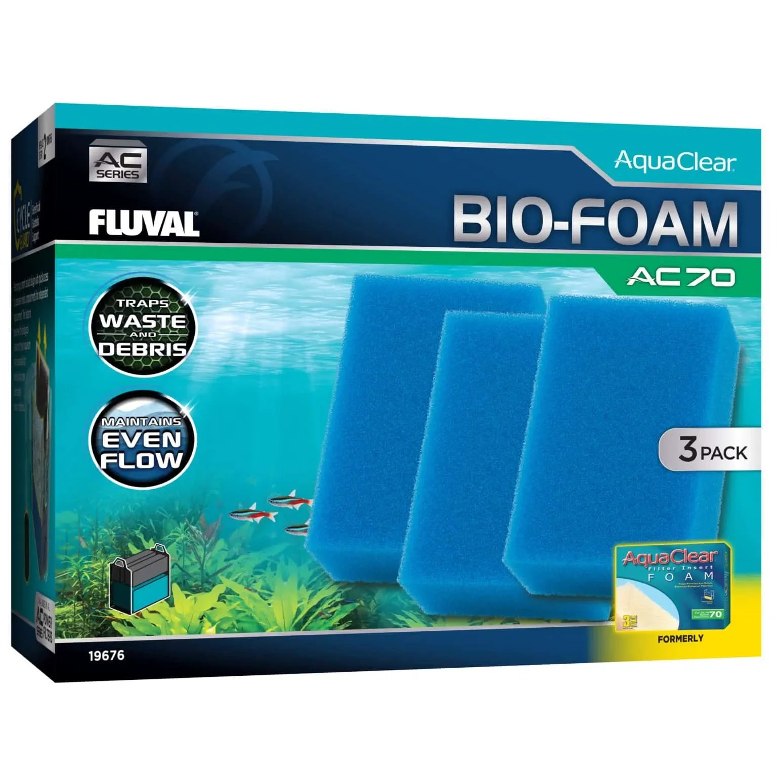 Fluval AquaClear AC70 Filter Foam and Media