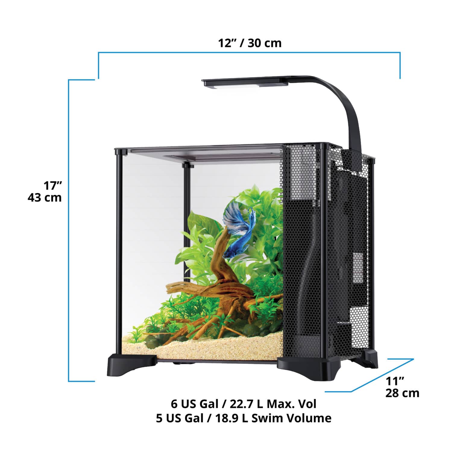 Fluval Betta Premium Aquarium Kit – 22.7L Glass Aquarium