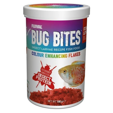 Fluval Bug Bites Colour Enhancing Flakes 180gm