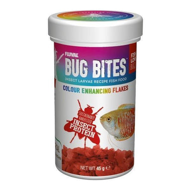 Fluval Bug Bites Colour Enhancing Flakes 45gm