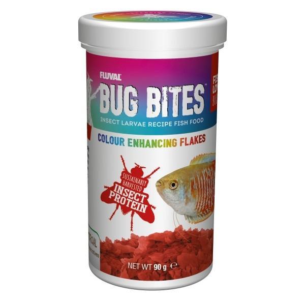 Fluval Bug Bites Colour Enhancing Flakes 90gm