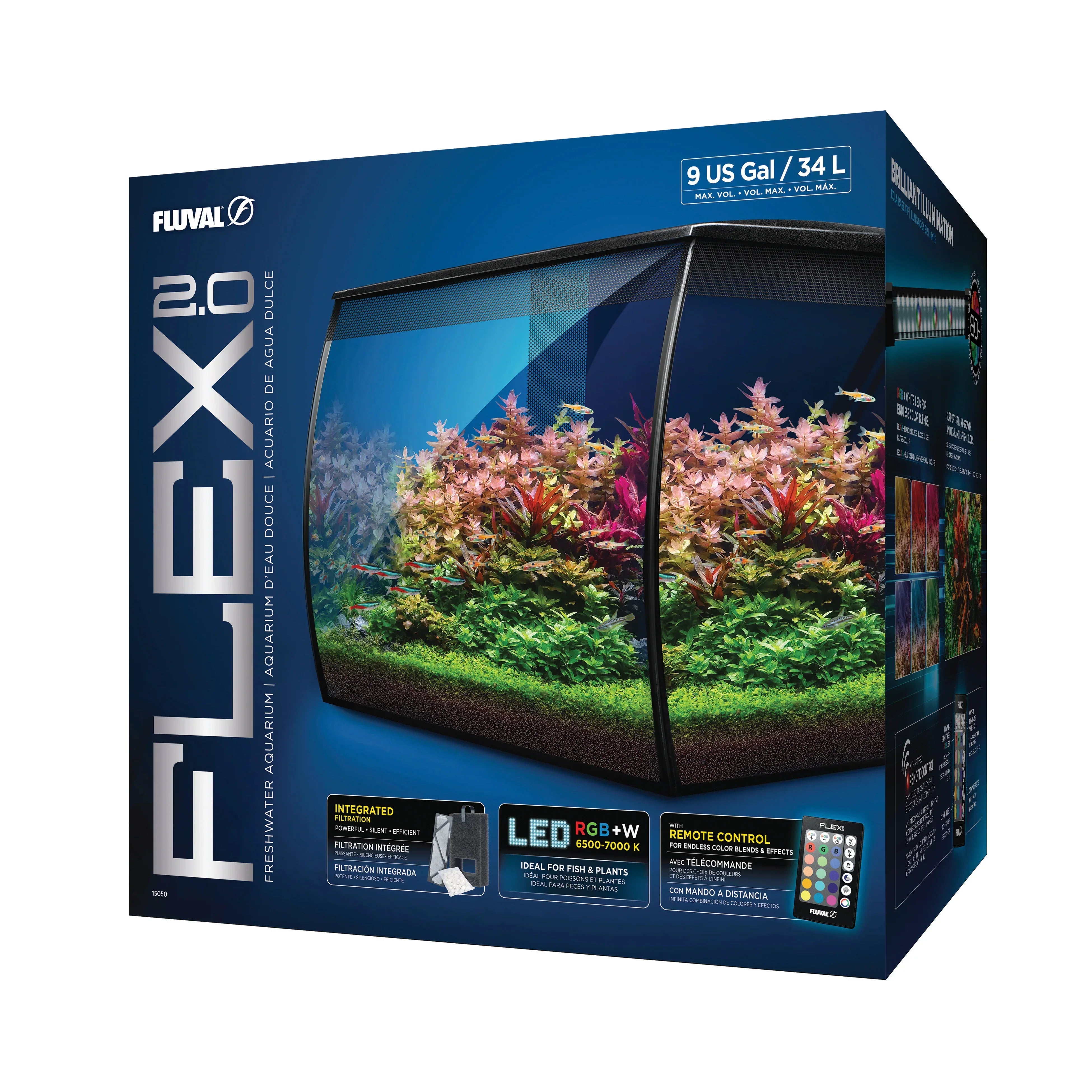 Fluval Flex Aquarium 34 Litre Black 2.0
