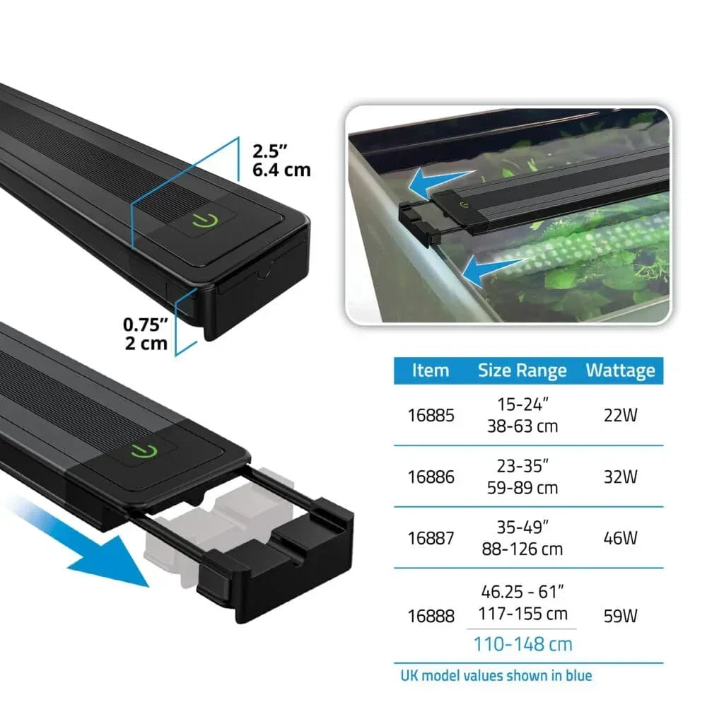 Fluval LED Plant Light 4.0 59w Bluetooth 117-155cm