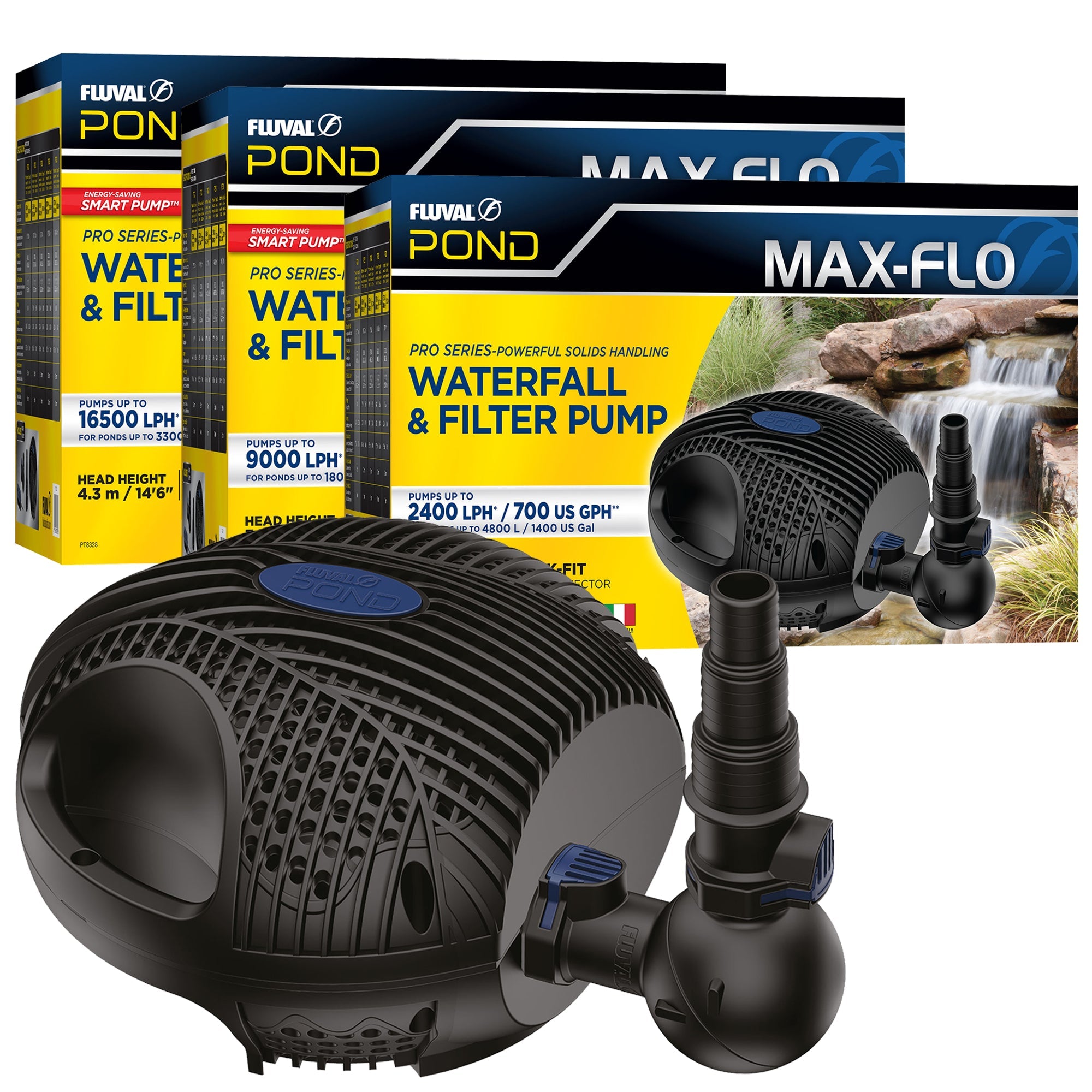 Fluval Max-Flo 9000 Submersible Pond Filter & Waterfall Pump pond and reptile equipment