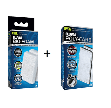 Fluval U2 Replacement Foam Carbon Pack