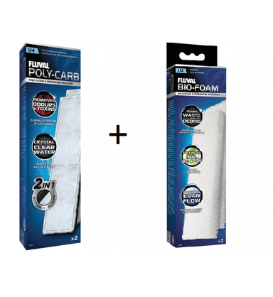 Fluval U4 Replacement Foam Carbon Pack