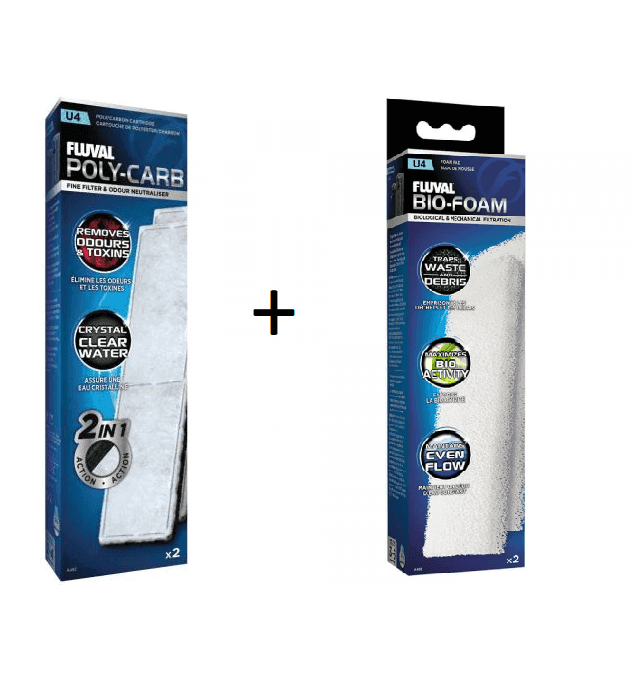 Fluval U4 Replacement Foam Carbon Pack
