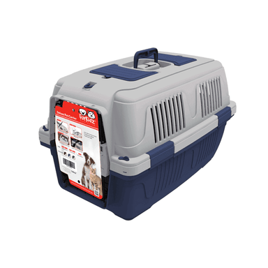 FurKidz Deluxe Animal Carrier Blue/Beige 50 x 33 x 29cm