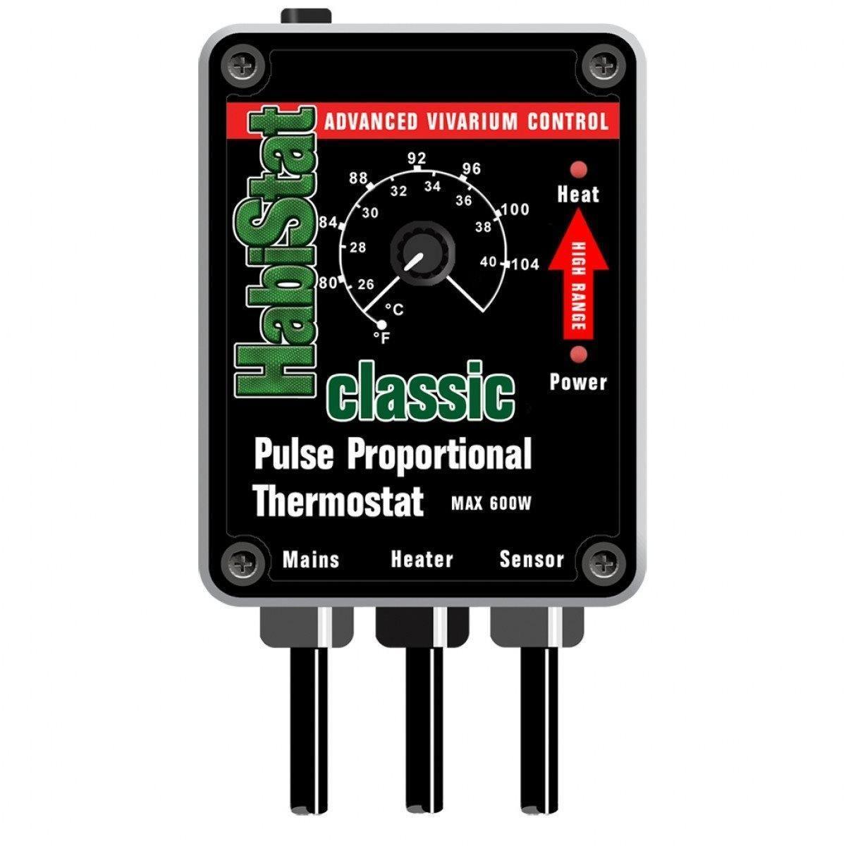 HabiStat Pulse Proportional High Range Thermostat Black 600w