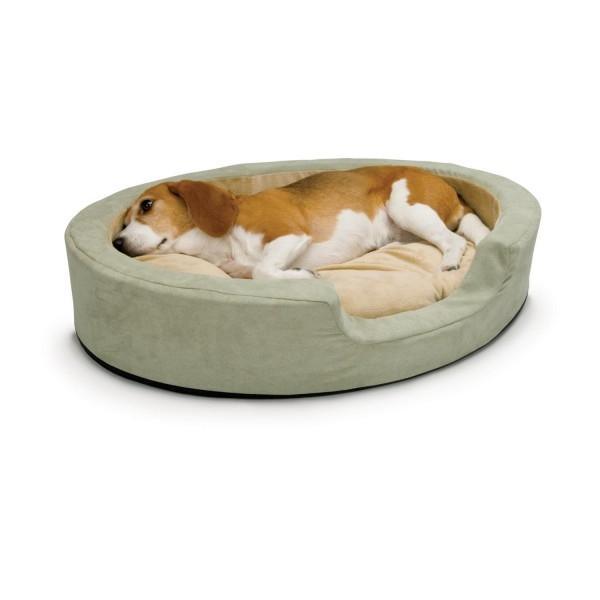 K & H Themo Snuggly Dog Sleeper Bed Sage 65x50cm 6w