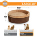 K & H Thermo Kitty Circular Heated Pet Bed Mocha 50cm