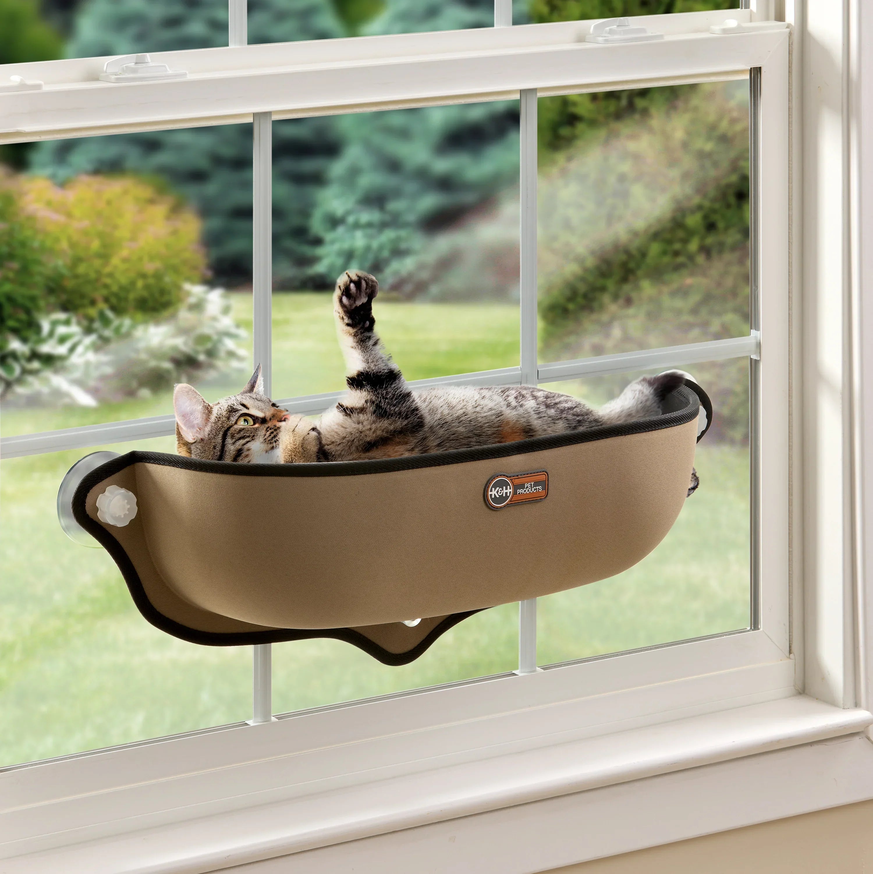 K&H EZ Mount Window Bed Tan 68x28cm