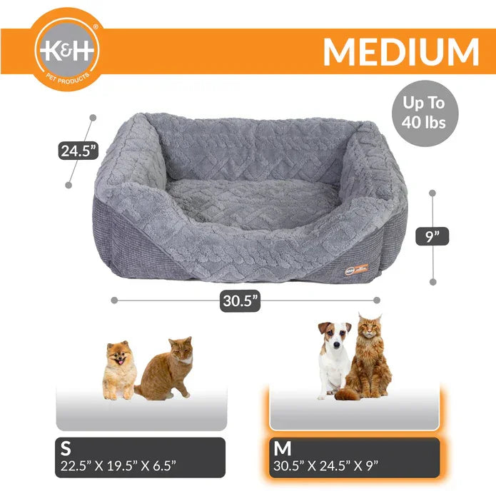 K&H Thermo Pet Lounge Sleeper Heated Bed Medium 77x62cm