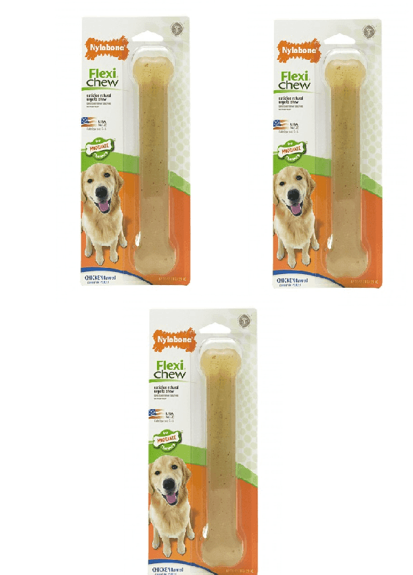 Nylabone Flexi Chew Dog Bone -Giant x3