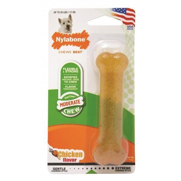 Nylabone Flexi Chew Dog Bone -Regular x3