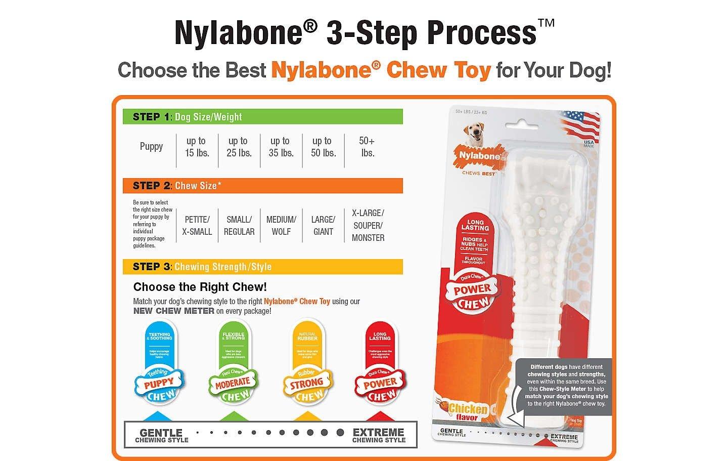 Nylabone Flexi Chew Dog Bone -Souper x3
