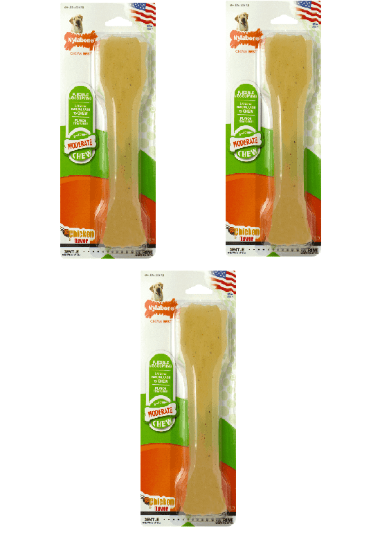 Nylabone Flexi Chew Dog Bone -Souper x3