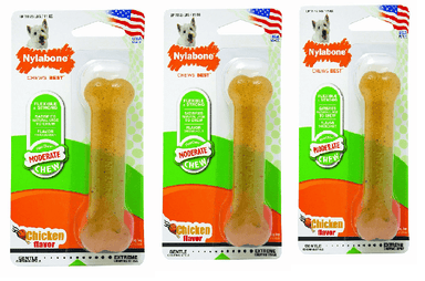 Nylabone Flexi Chew Dog Bone -Wolf x 3