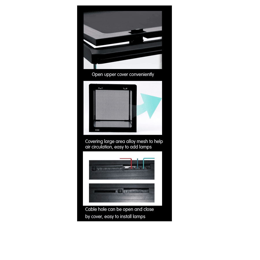 Reptile Terrarium Cage Enclosure 30 x 30 x 30cm