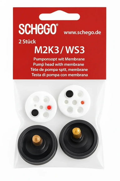 Schego M2K3 / WS3 Pump Head with Membrane 2 Pack