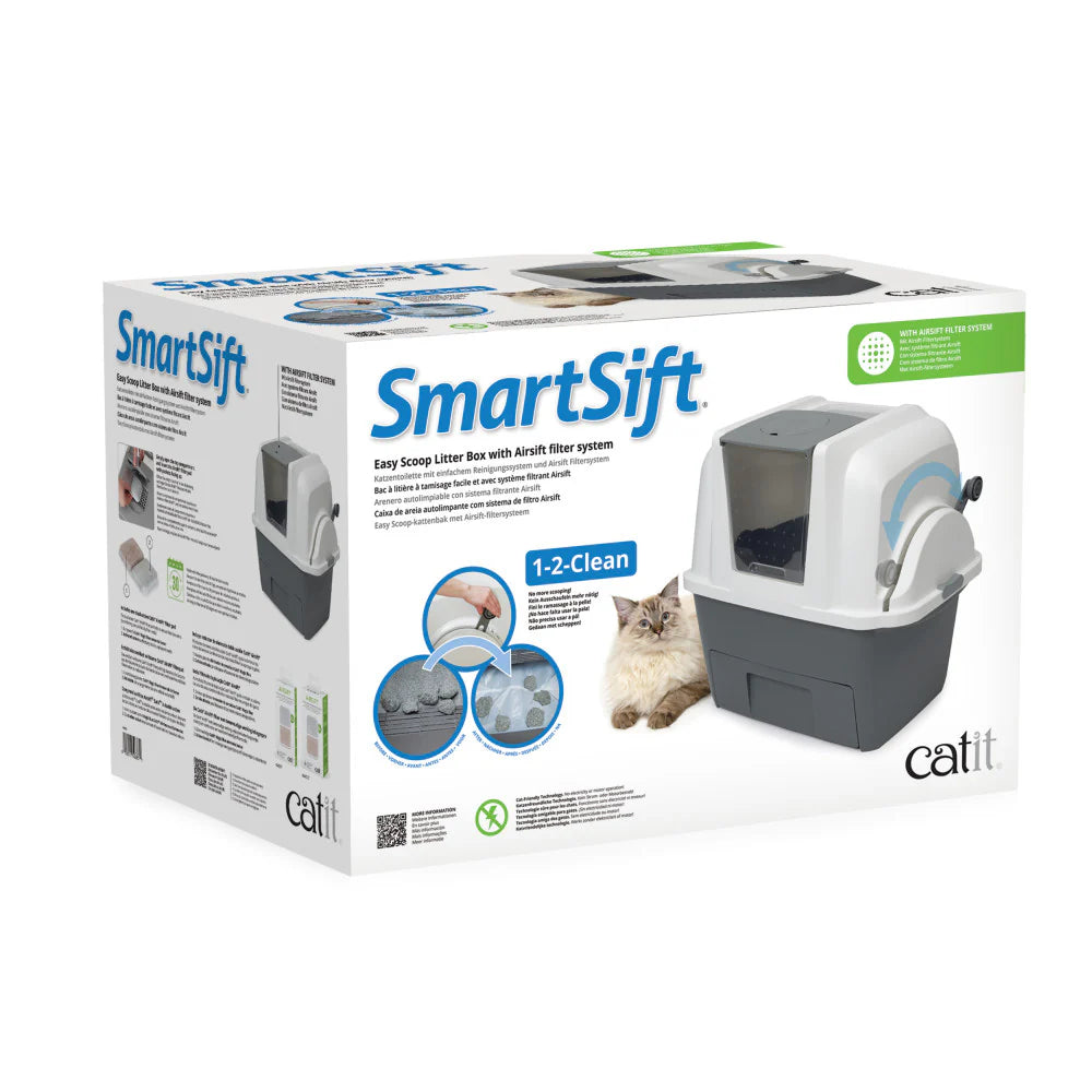 Catit Smartsift/Airsift Deluxe Hooded Cat Pan Litter Tray Set