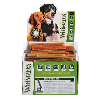 Whimzees Stix Medium - Bulk Box of 100 Pieces