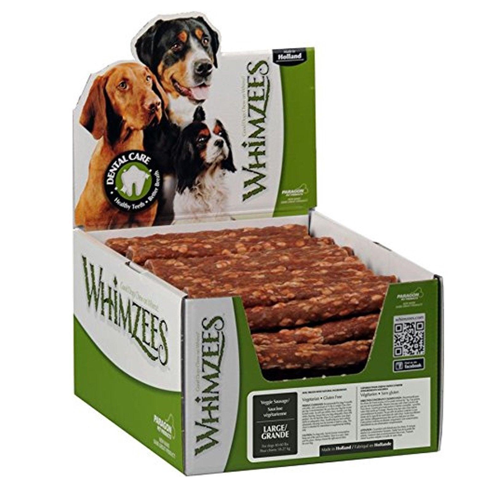 Whimzees Veggie Sausages Large - Bulk Box of 50