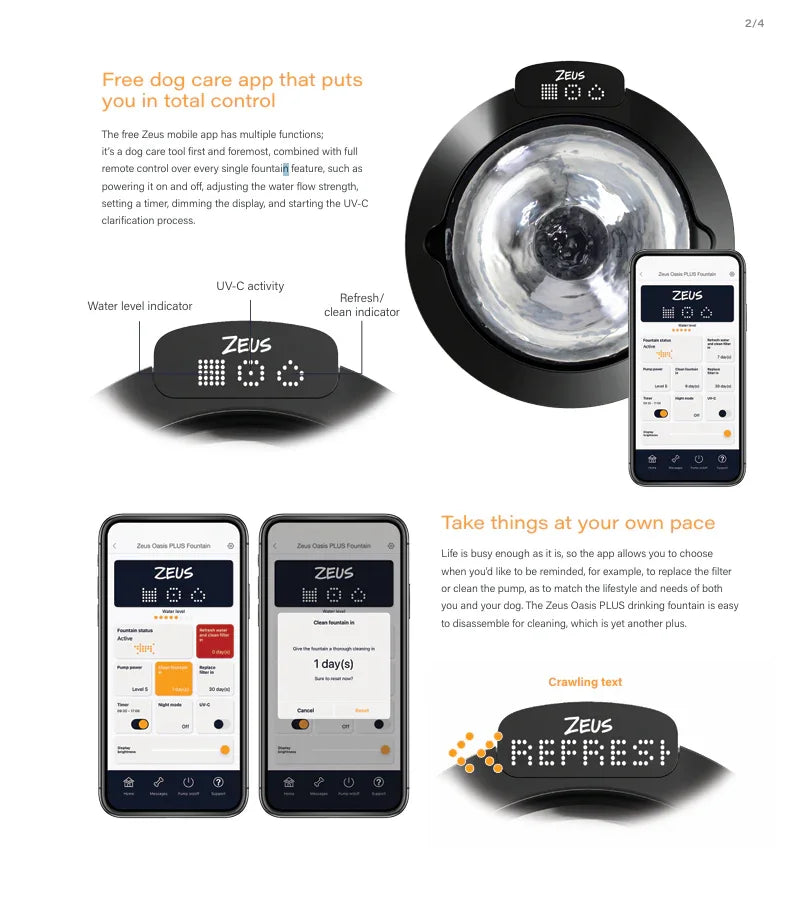 Zeus Oasis Plus Smart Drinking Fountain 3L